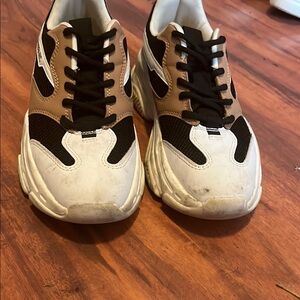 Drea Madden Black and Tan Sneakers Retro Chunky Style